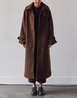 7115 Balmacaan Wool Coat, Deep Walnut