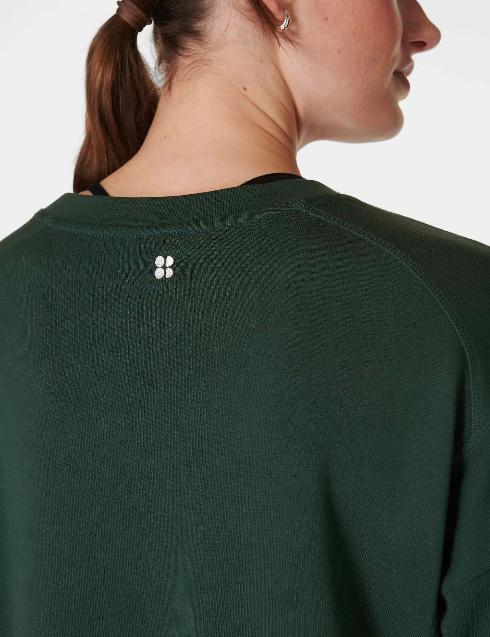 After Class Crop Sweatshirt - Trek Green