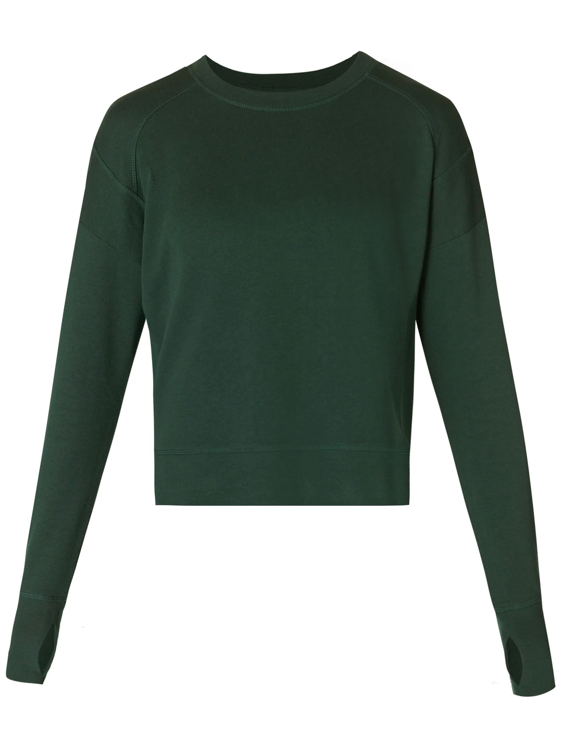 After Class Crop Sweatshirt - Trek Green