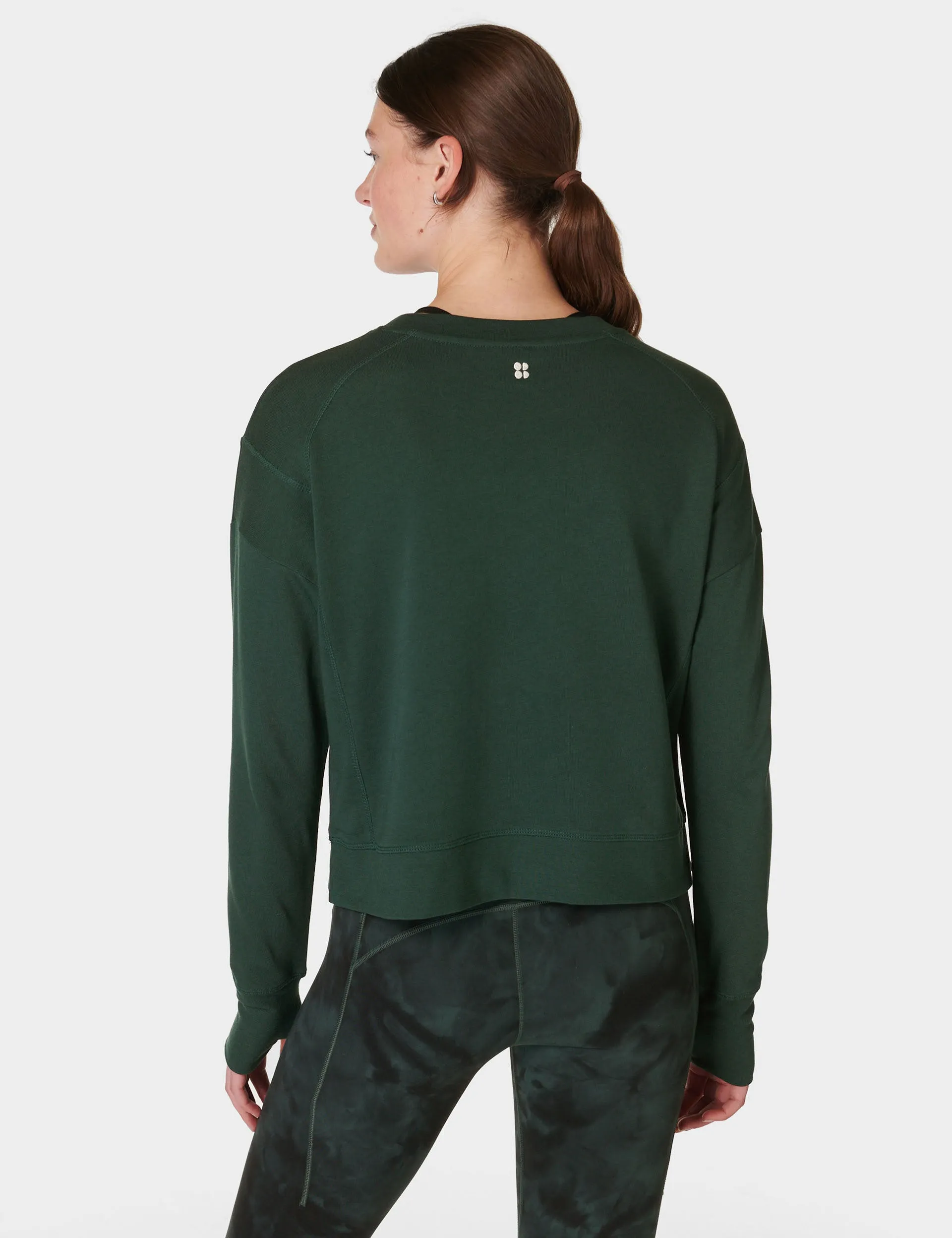 After Class Crop Sweatshirt - Trek Green