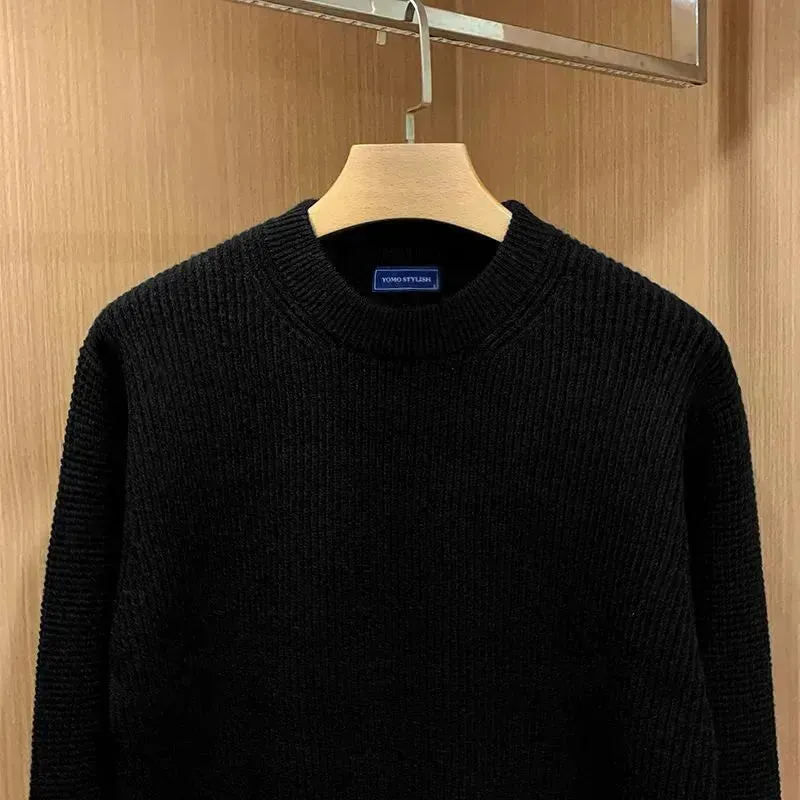 Autumn Fashion Knitted Woolen Thick Round Neck Pullover Sweater for men