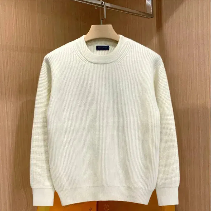 Autumn Fashion Knitted Woolen Thick Round Neck Pullover Sweater for men