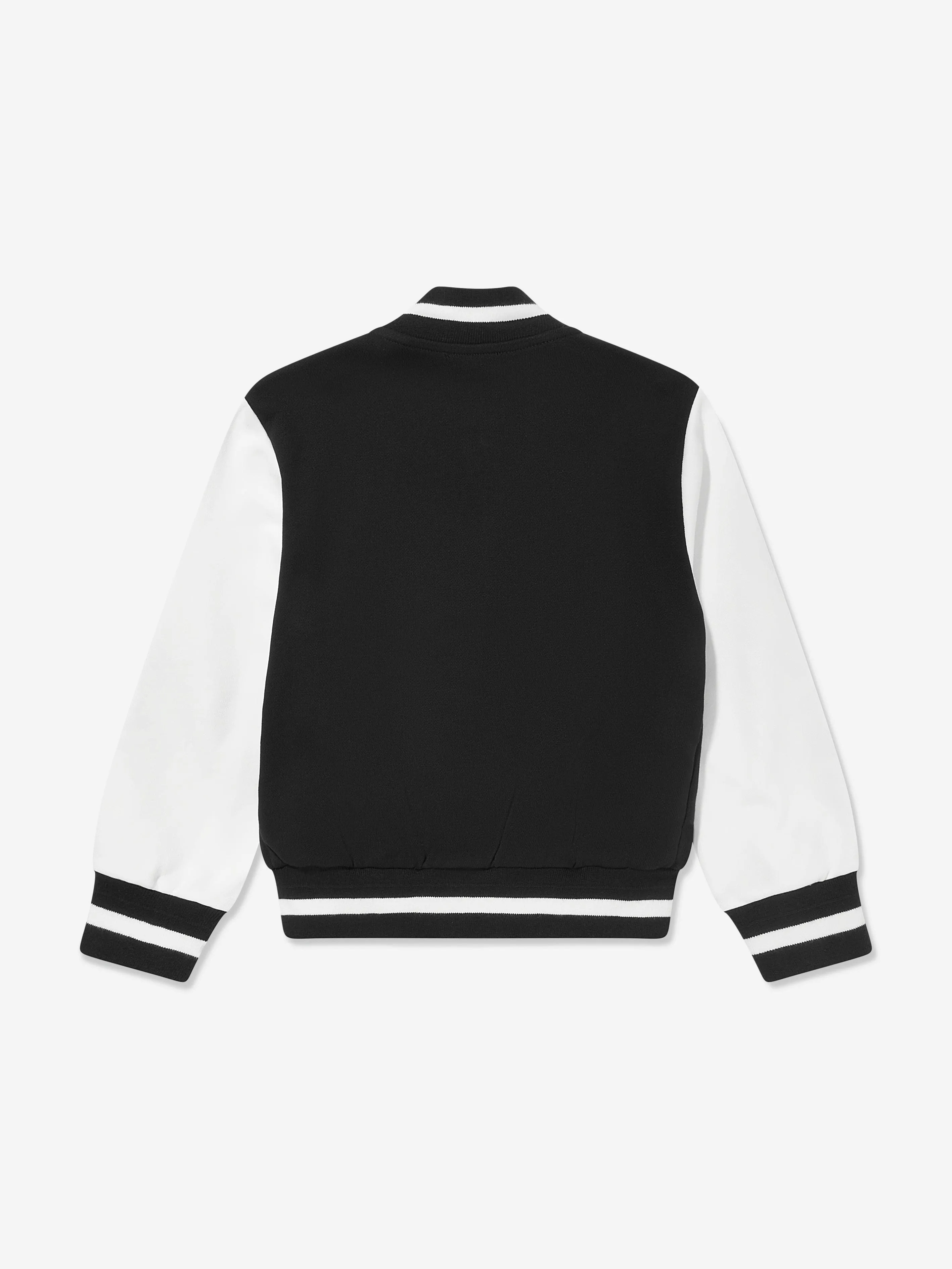 Balmain Boys Fleece Varsity Jacket in Black