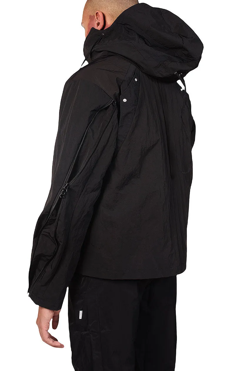 Black Oversized Windbreaker Jacket