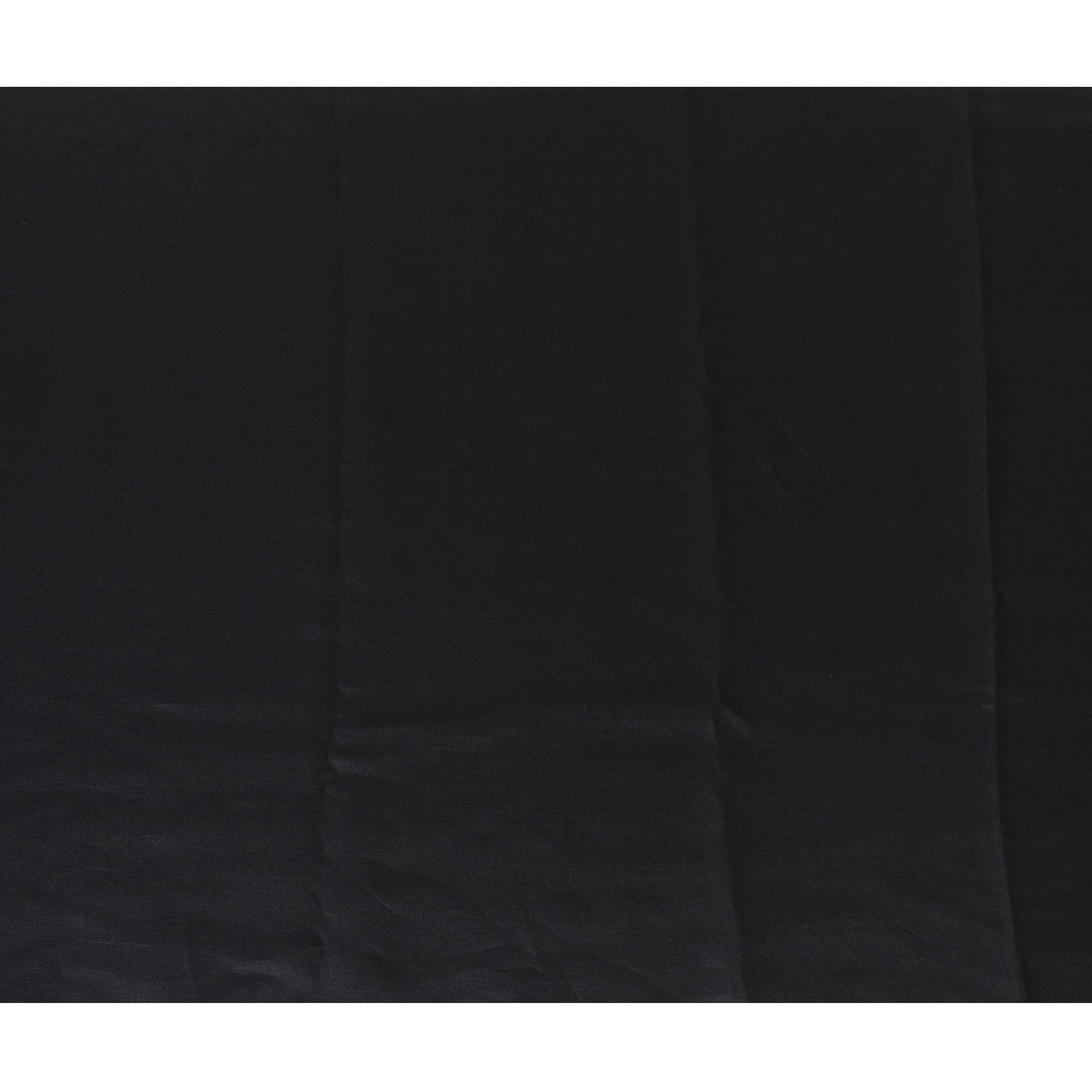 Black Plain Premium Italian blended linen wool suiting fabric-D14690