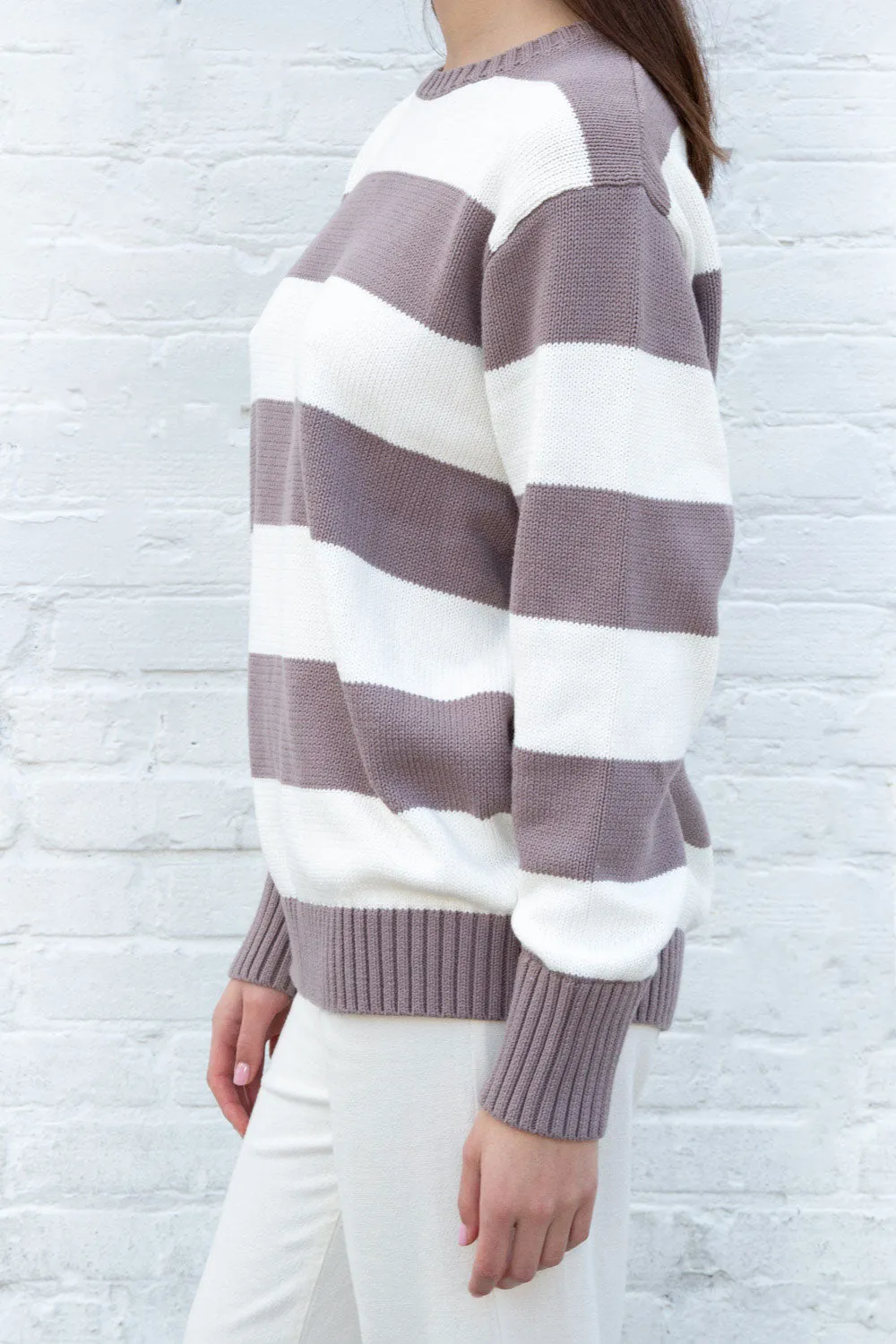 Brianna Cotton Thick Stripe Sweater