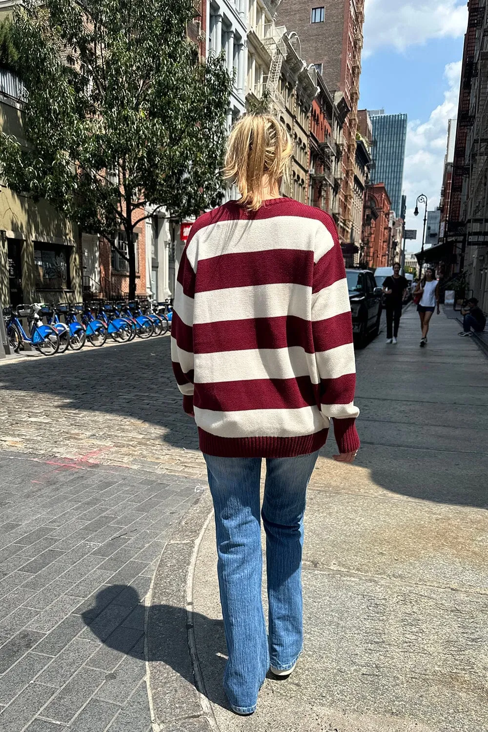 Brianna Cotton Thick Stripe Sweater