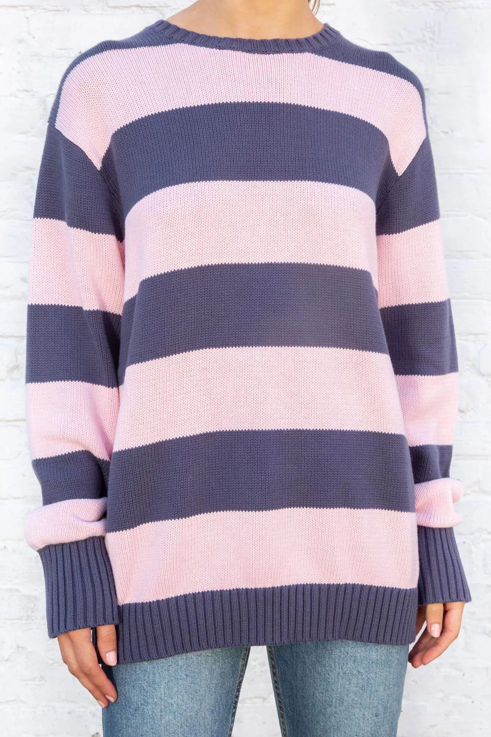 Brianna Cotton Thick Stripe Sweater