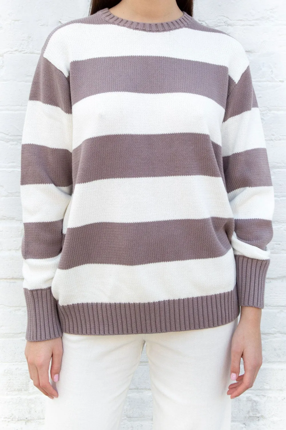 Brianna Cotton Thick Stripe Sweater