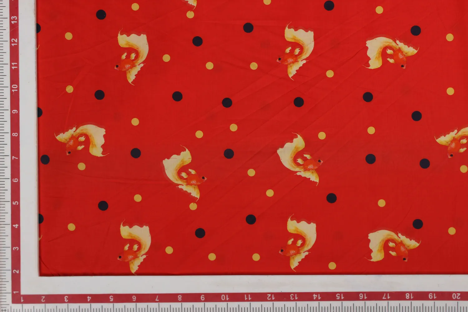 Bright Red Objects Cotton Poplin Fabric