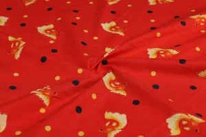 Bright Red Objects Cotton Poplin Fabric