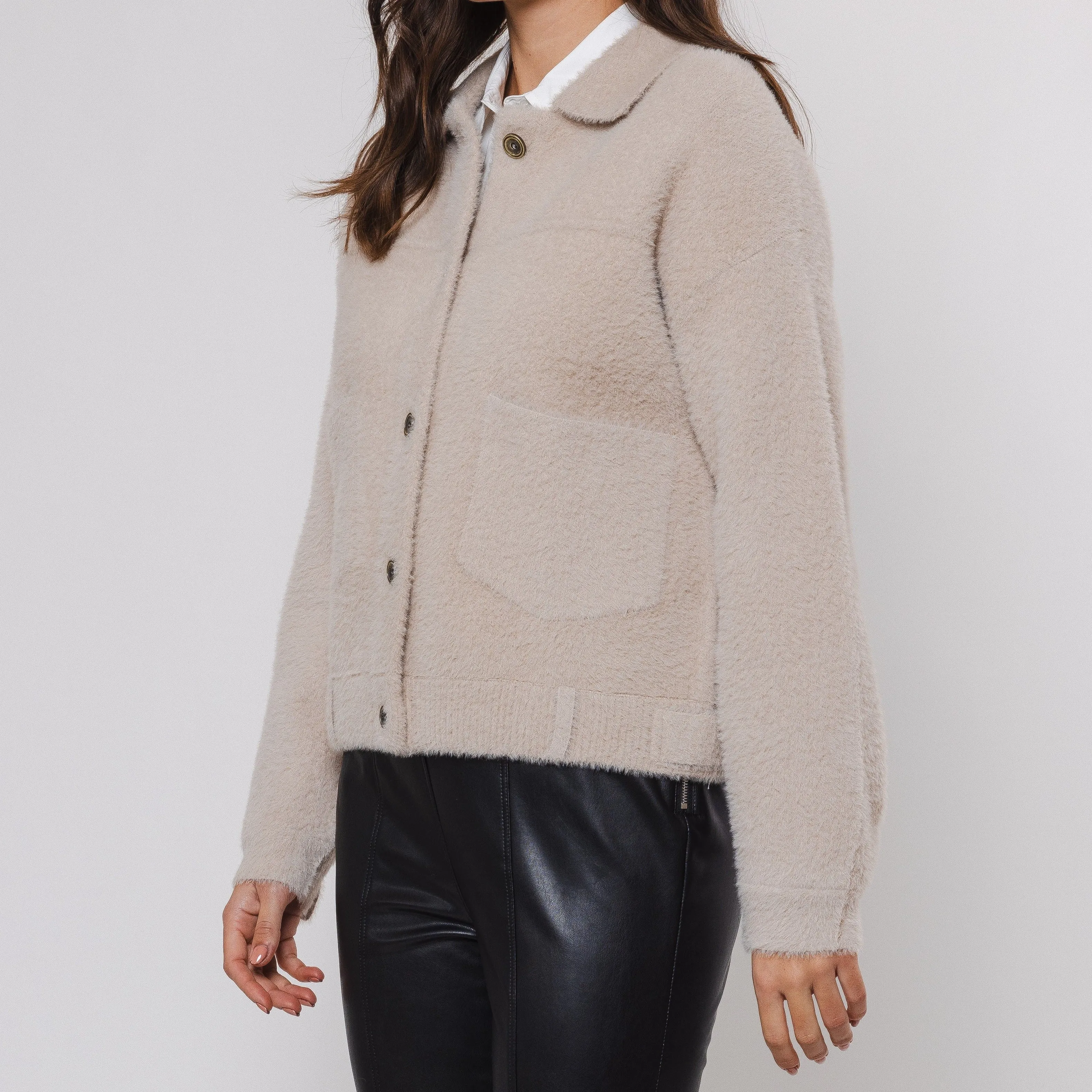 Bubbly Boxy Jacket - Stone