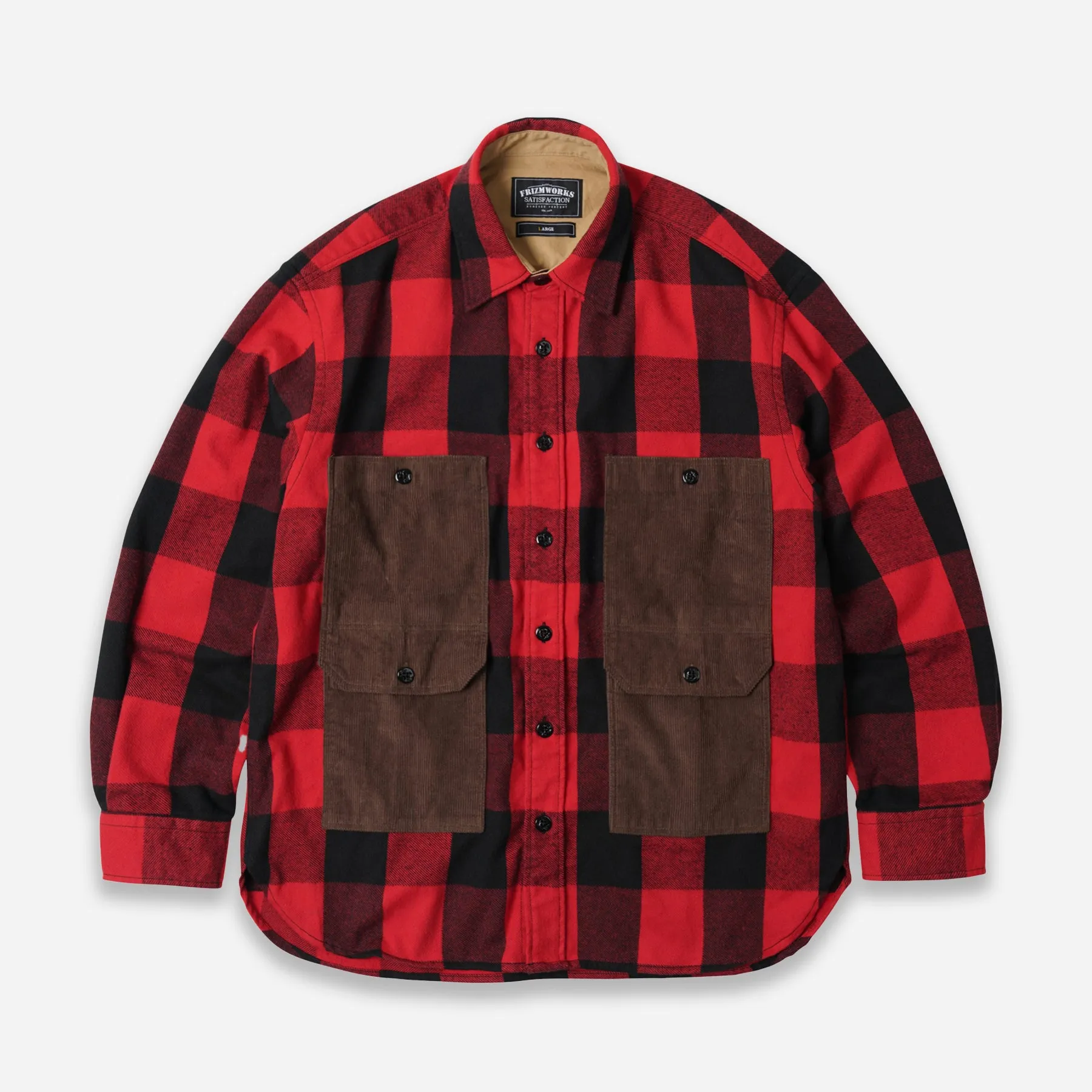 BUFFALO HUNTING SHIRT JACKET - RED/BLACK