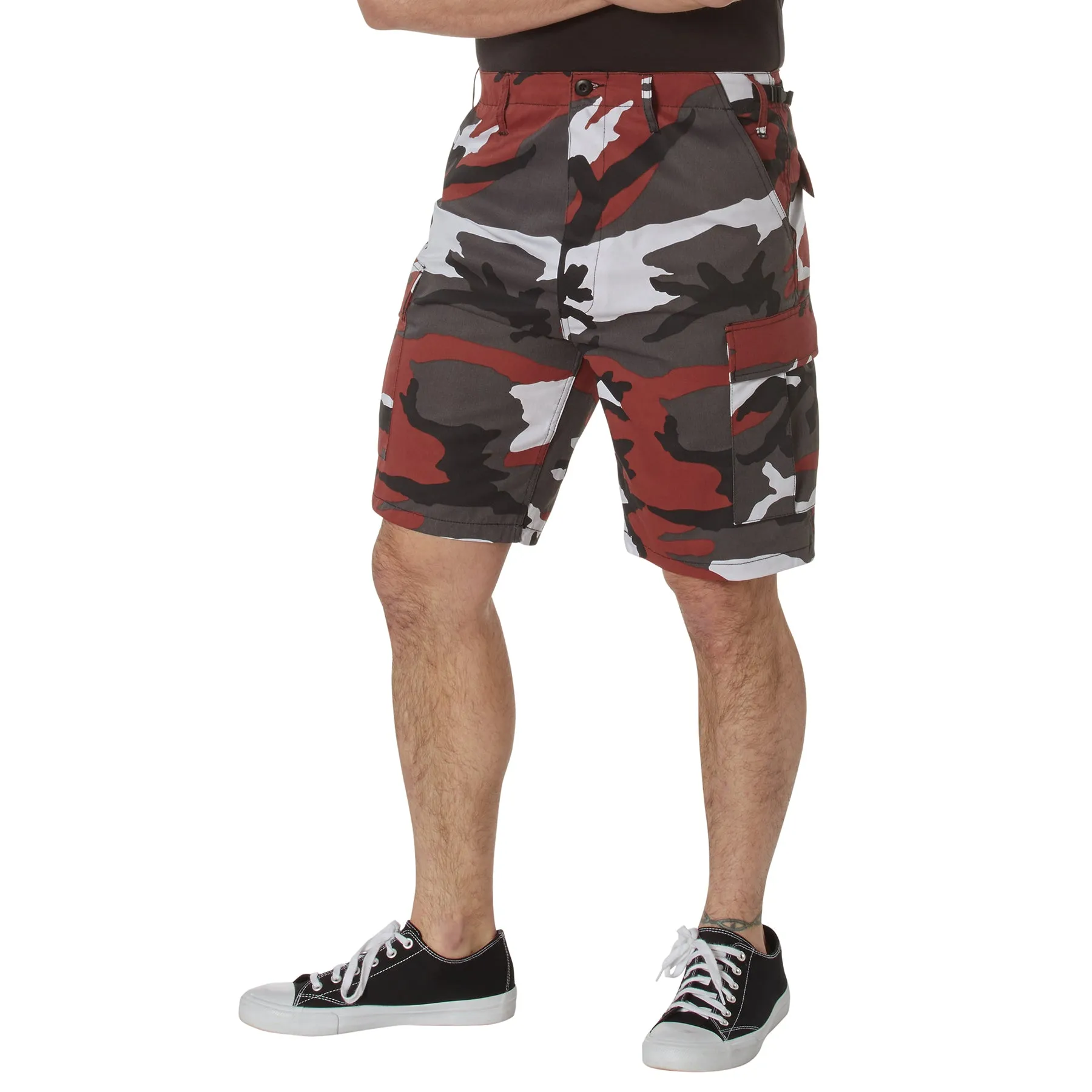 Camo BDU Shorts- Red Camo- Poly/Cotton