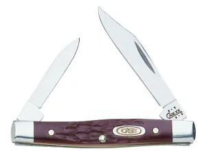 CASE 00083 Folding Pocket Knife, Stainless Steel Blade, 2-Blade, Brown Handle :EA: QUANTITY: 1