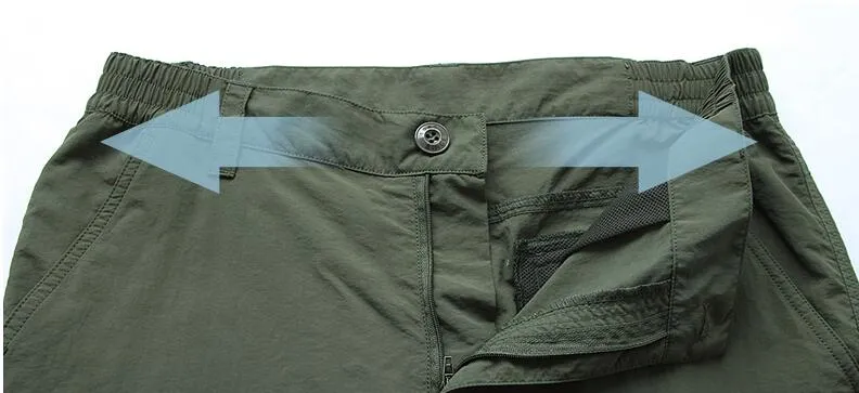 Casual Waterproof Quick-drying Mid Waist Army Pants With Pockets For Male