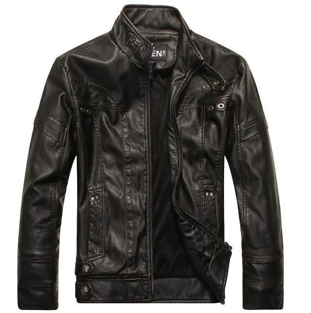 Classic Vintage Leather Jacket/PU Leather Bikers Jacket