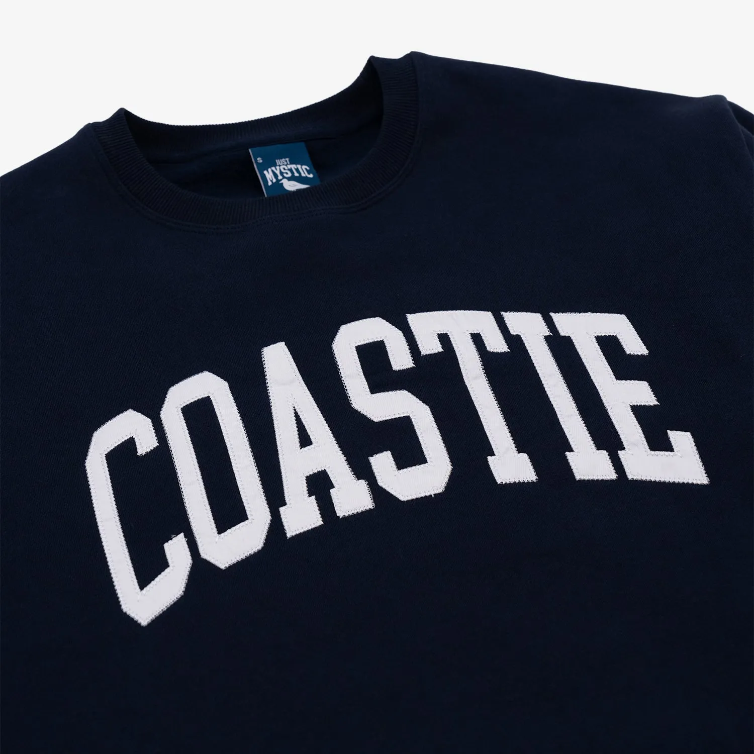 Coastie Embroidered Crewneck in Navy