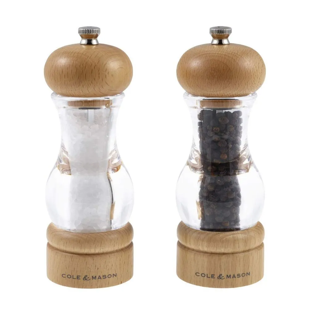 Cole & Mason Precision 105 Acrylic & Beech Salt & Pepper Mill Gift Set