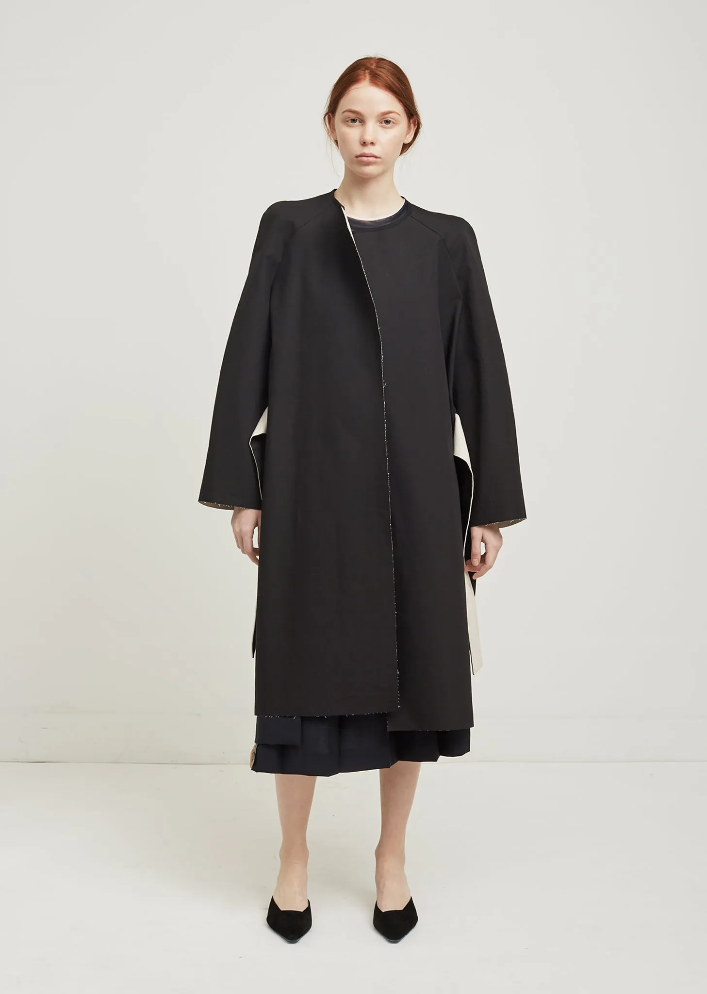 Couture Mac Tie Front Coat