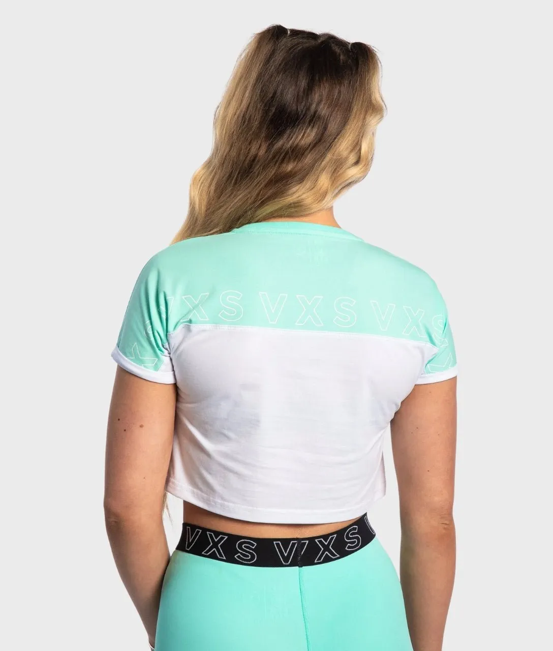 CROP T-Shirt [Mint Green/White]