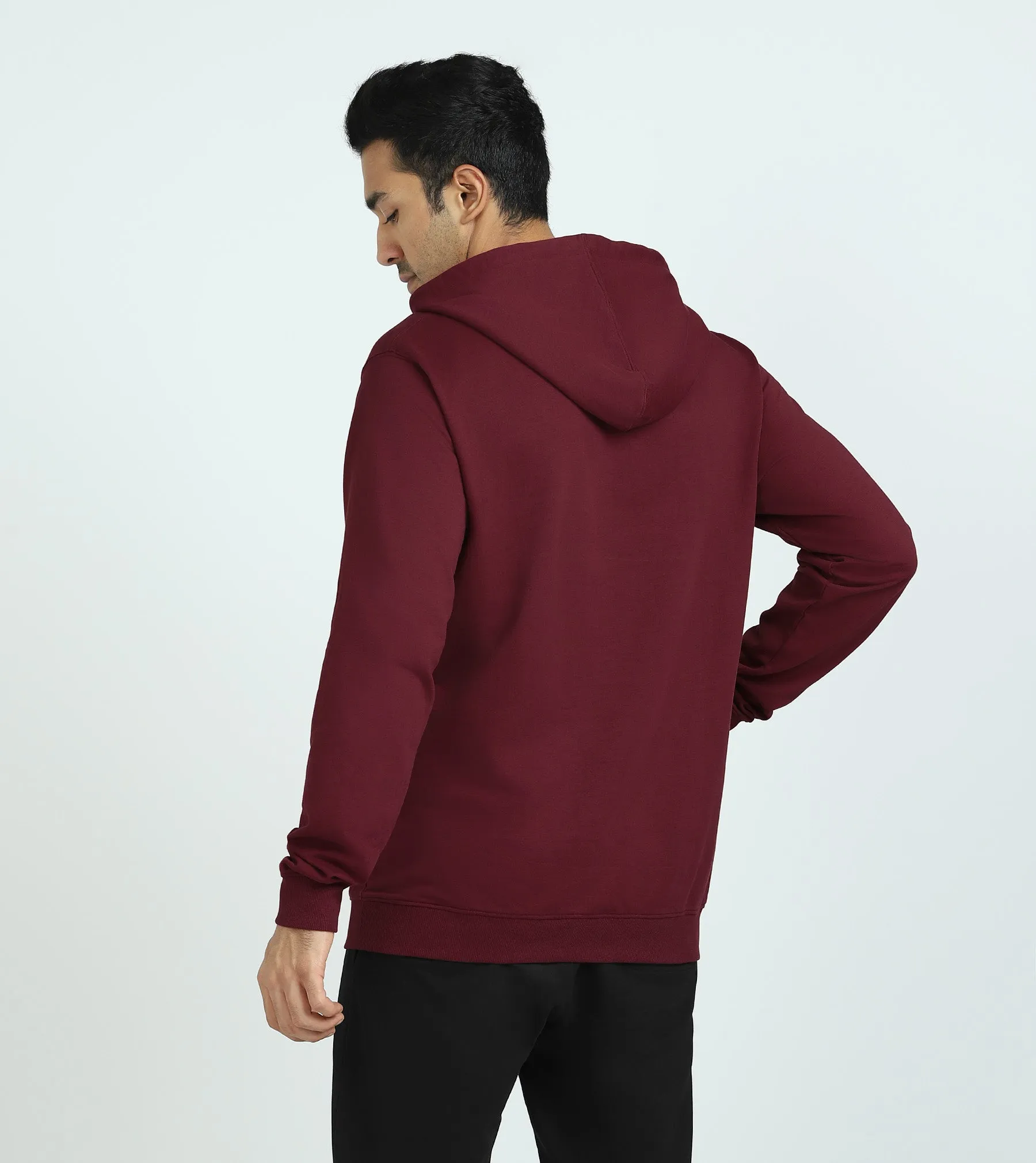 Cruze French Terry Cotton Hoodies Auburn Red