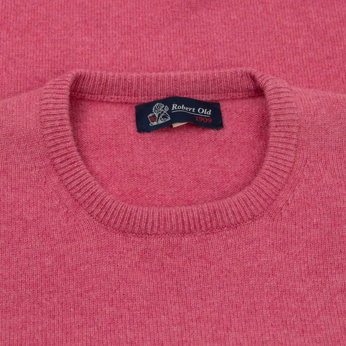 Dakar Pink Tiree 4ply Crew Neck Cashmere Sweater