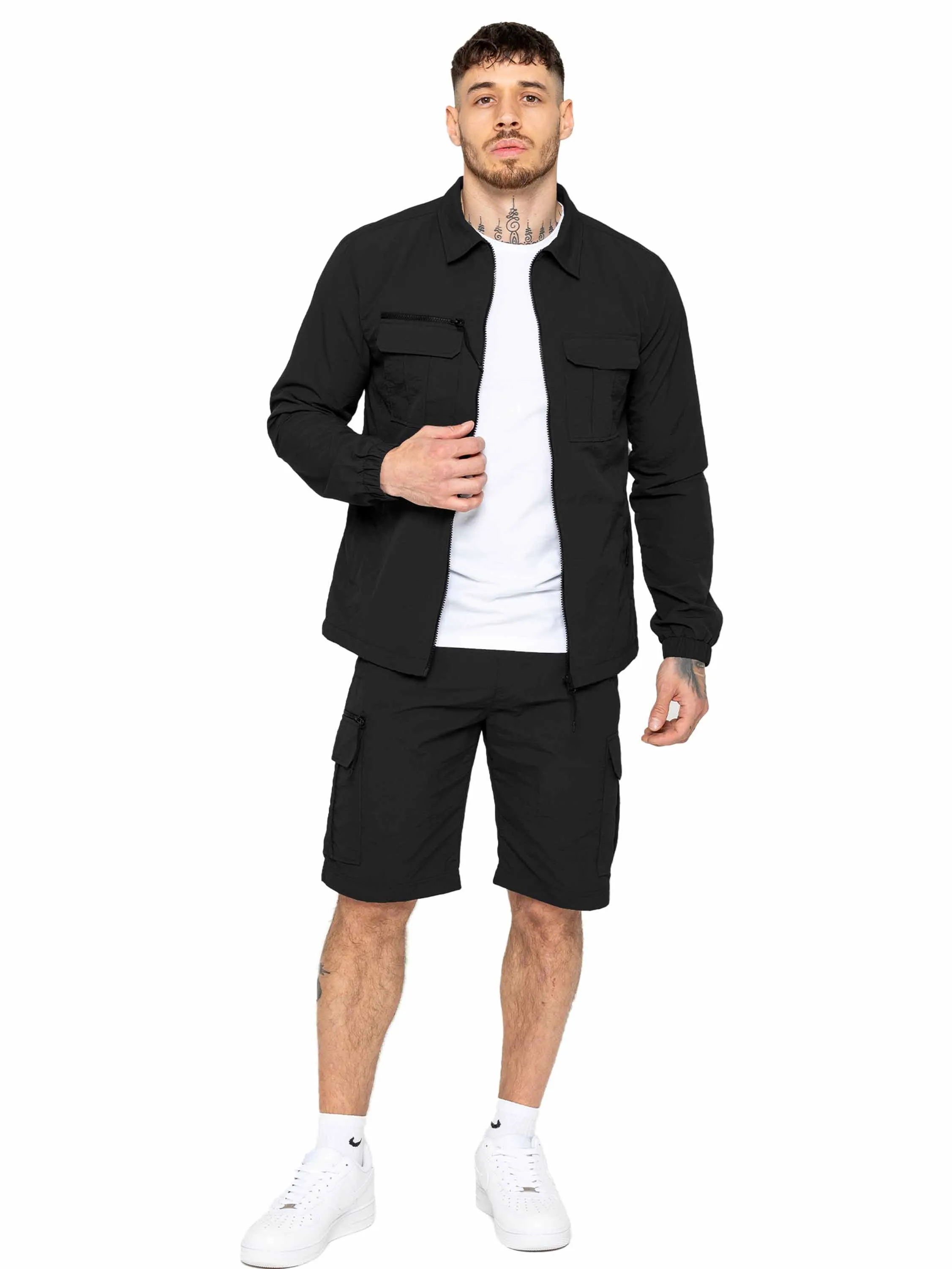 Enzo | Mens Poly Cargo Shorts