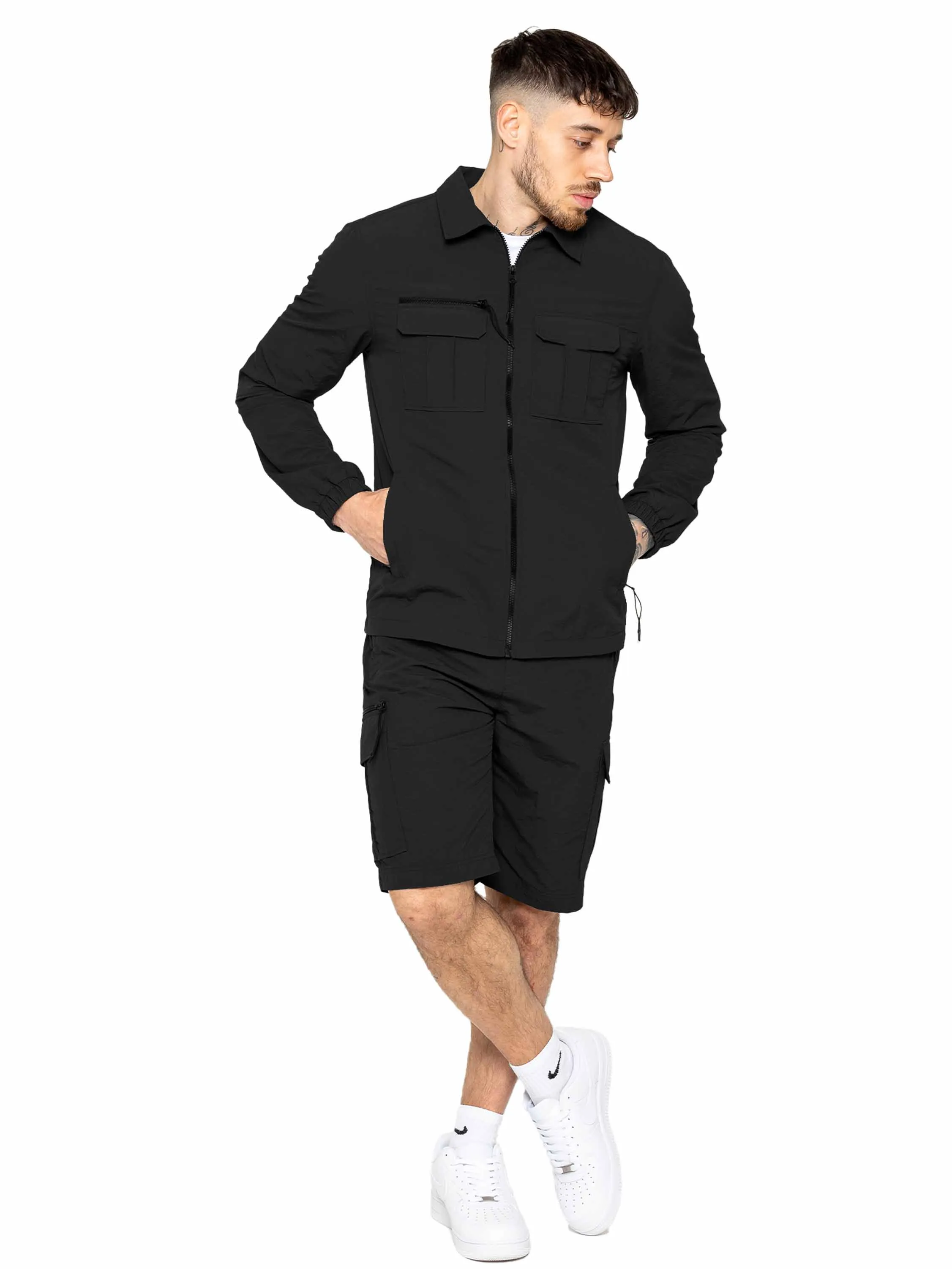 Enzo | Mens Poly Cargo Shorts