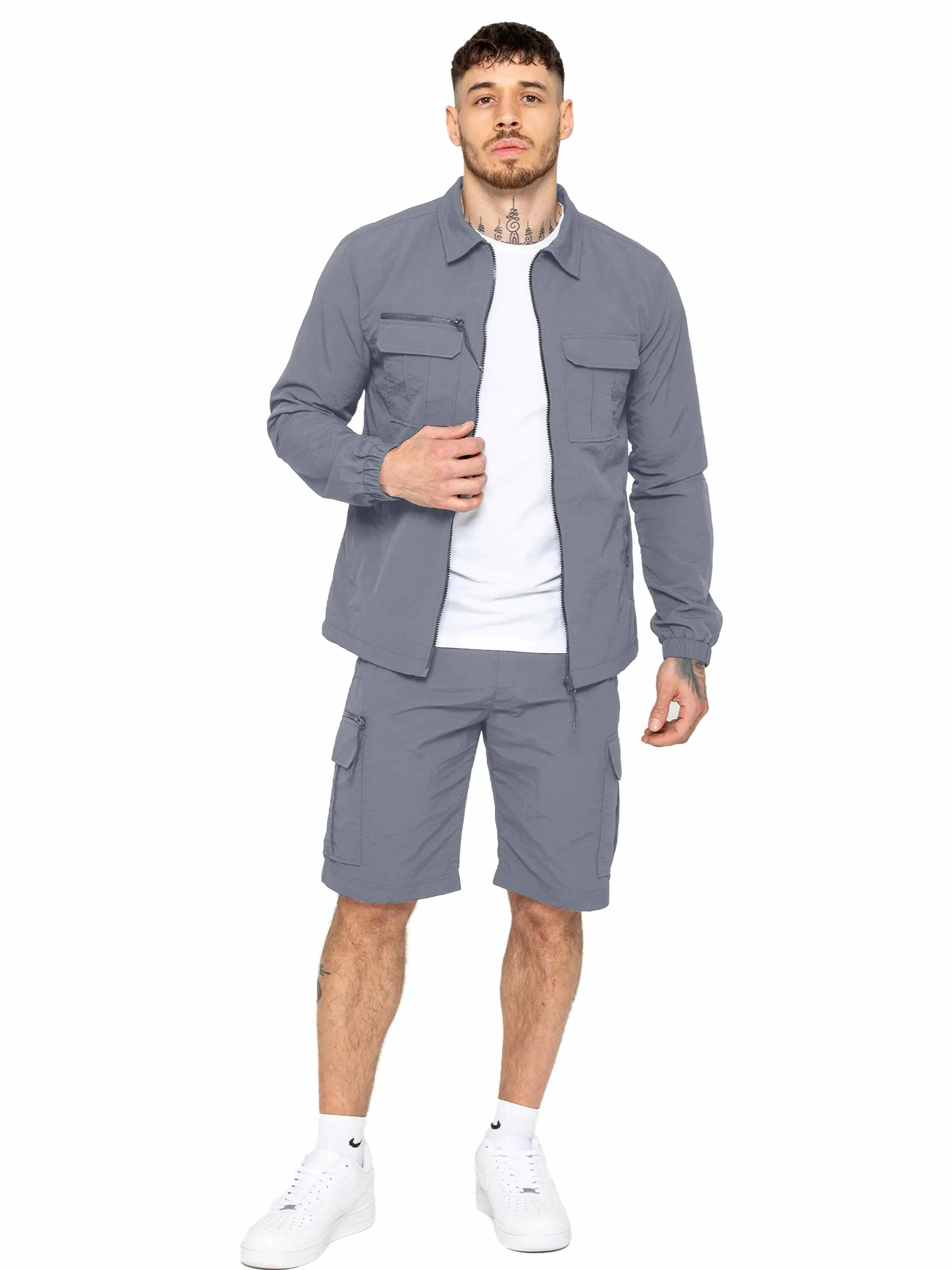 Enzo | Mens Poly Cargo Shorts