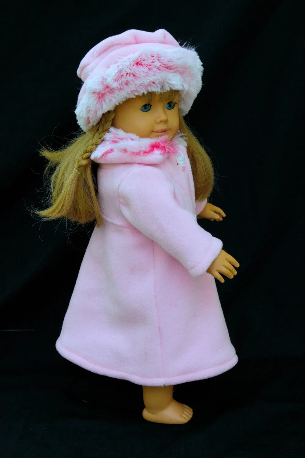 Girl Doll American Toy Designer Clothes Coat Hat Set for 18" Doll