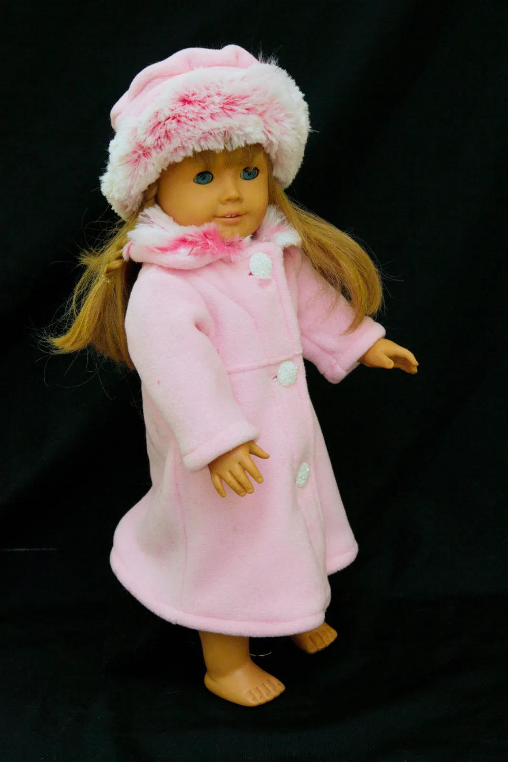 Girl Doll American Toy Designer Clothes Coat Hat Set for 18" Doll