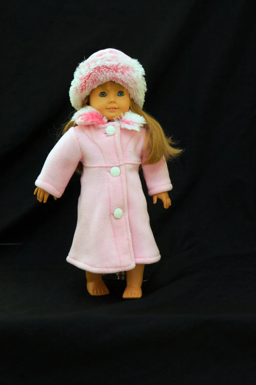 Girl Doll American Toy Designer Clothes Coat Hat Set for 18" Doll