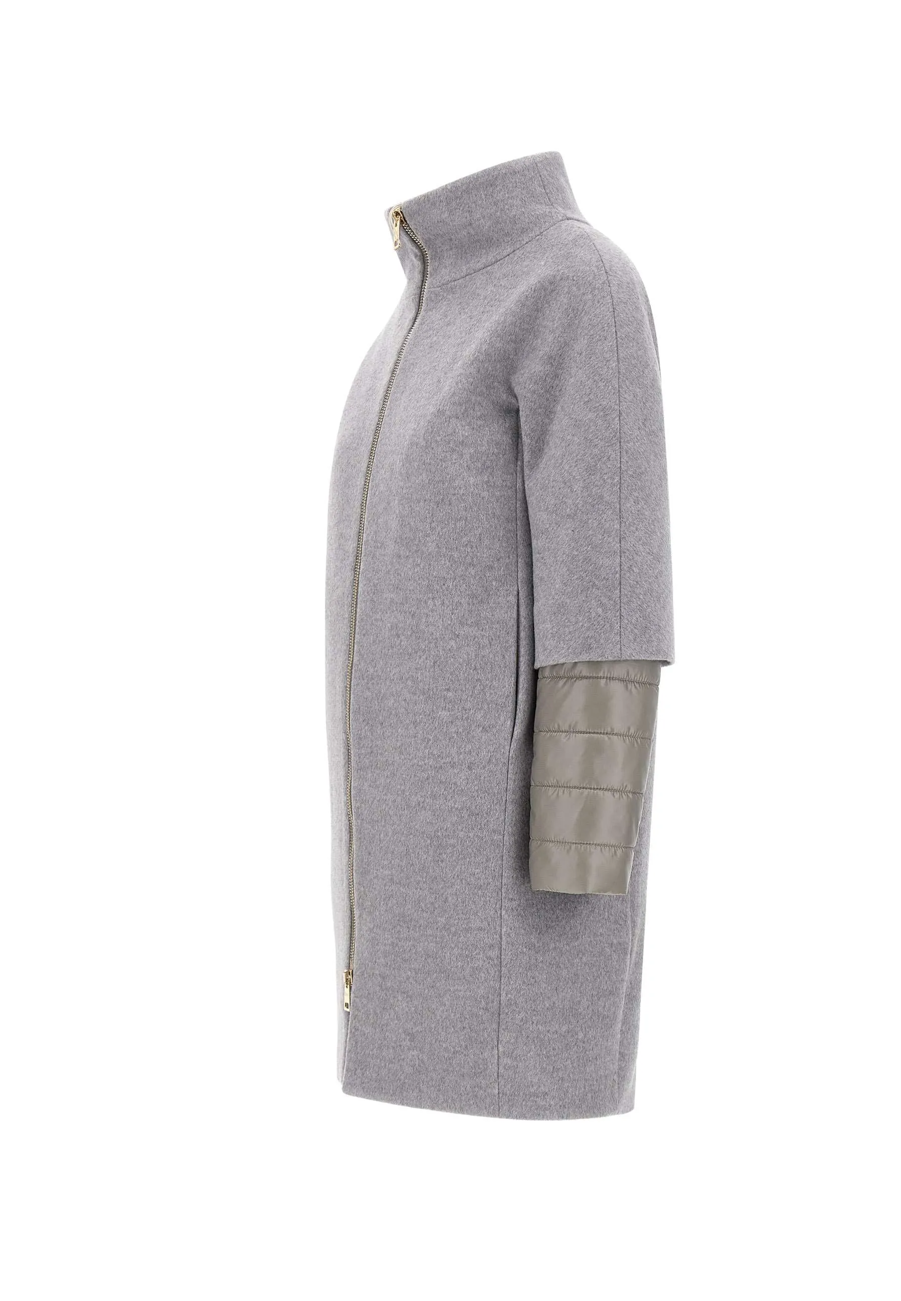 Grey Resort Women's Coat with Down Jacket