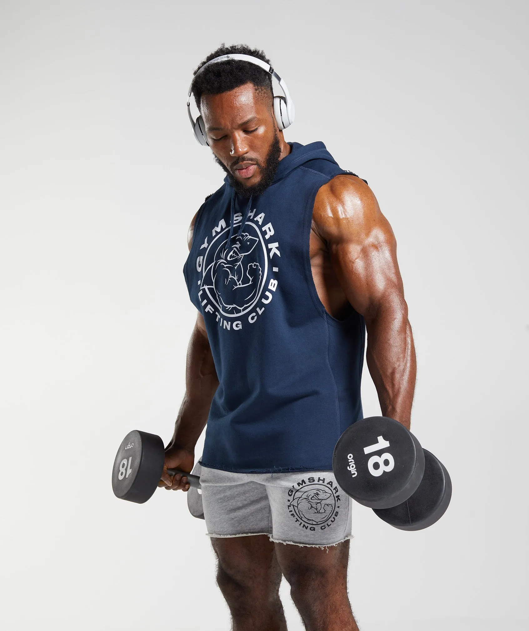 Gymshark Legacy Drop Arm Hoodie - Navy