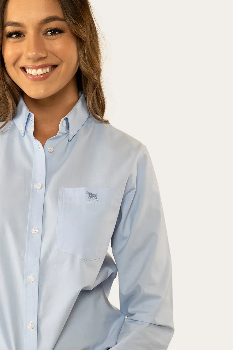 Heritage Womens Plain Dress Shirt - Chambray Blue