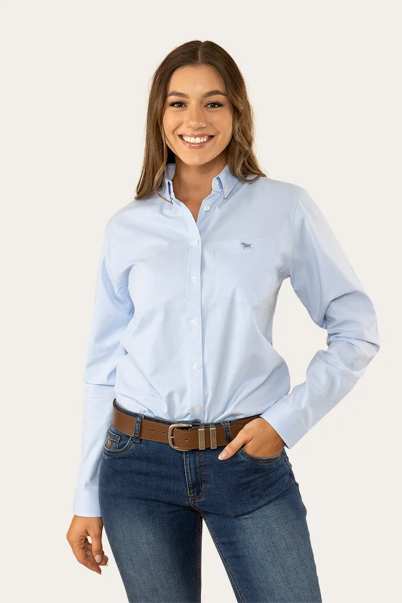 Heritage Womens Plain Dress Shirt - Chambray Blue