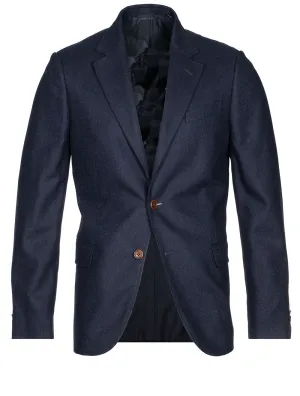 Herringbone Blazer Evening Blue