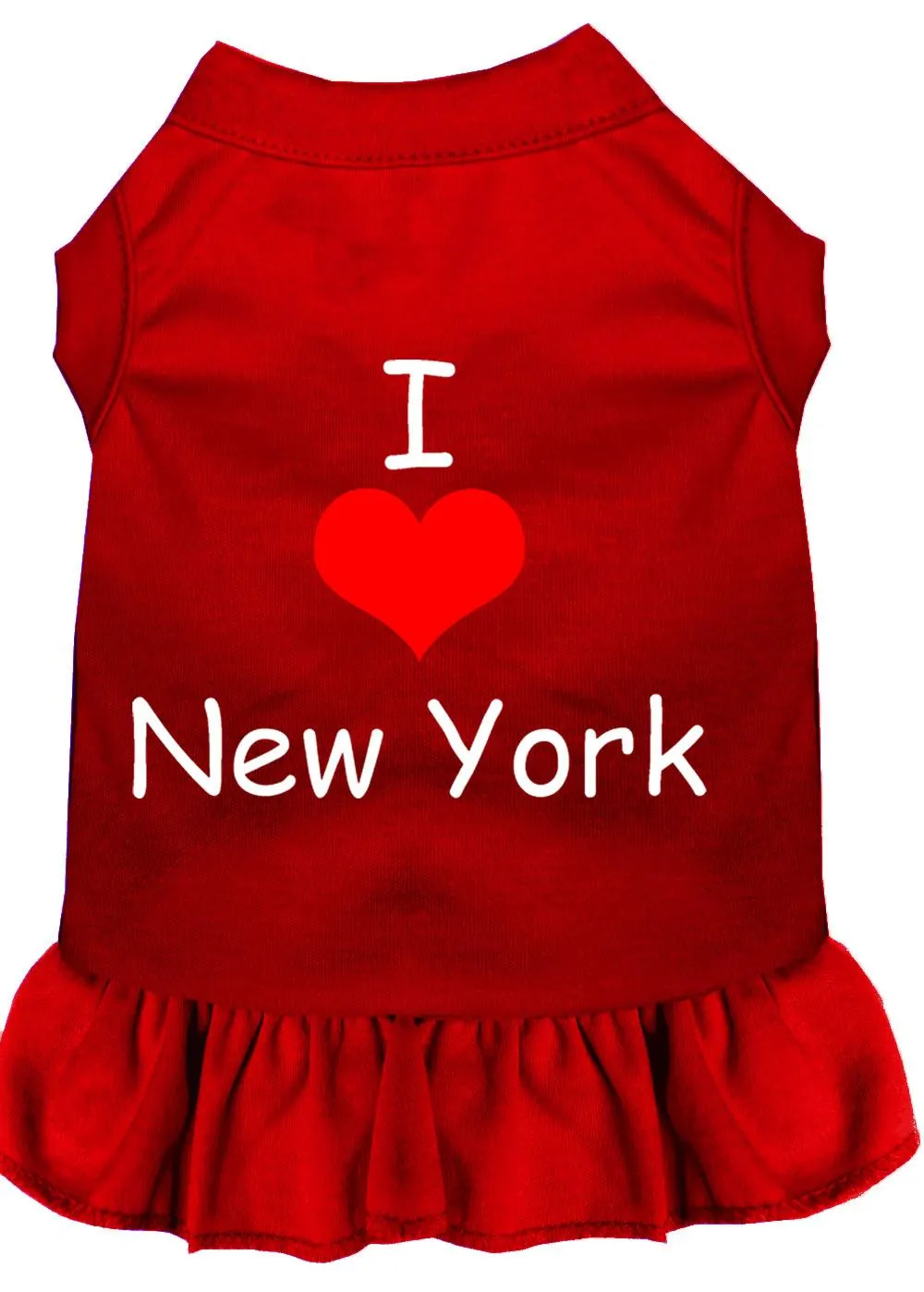 I Heart New York Screen Print Dress Red 4x (22)