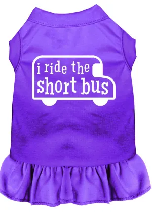 I Ride The Short Bus Screen Print Dress Purple Xxl (18)