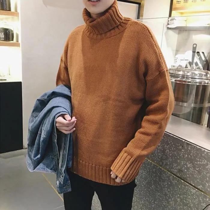 [Korean Style] Jacquard Turtleneck Sweaters