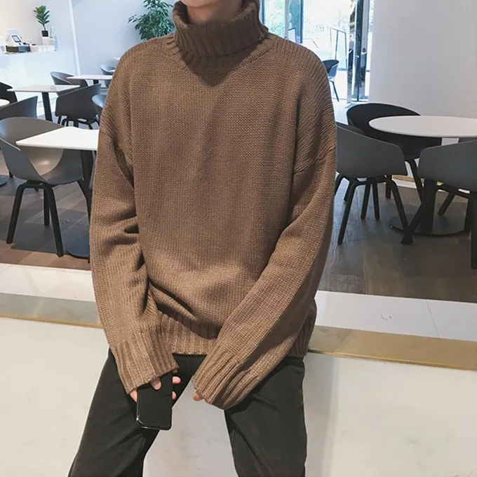 [Korean Style] Jacquard Turtleneck Sweaters