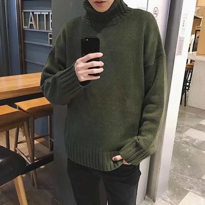 [Korean Style] Jacquard Turtleneck Sweaters