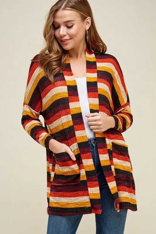 Laryn Striped Cardigan