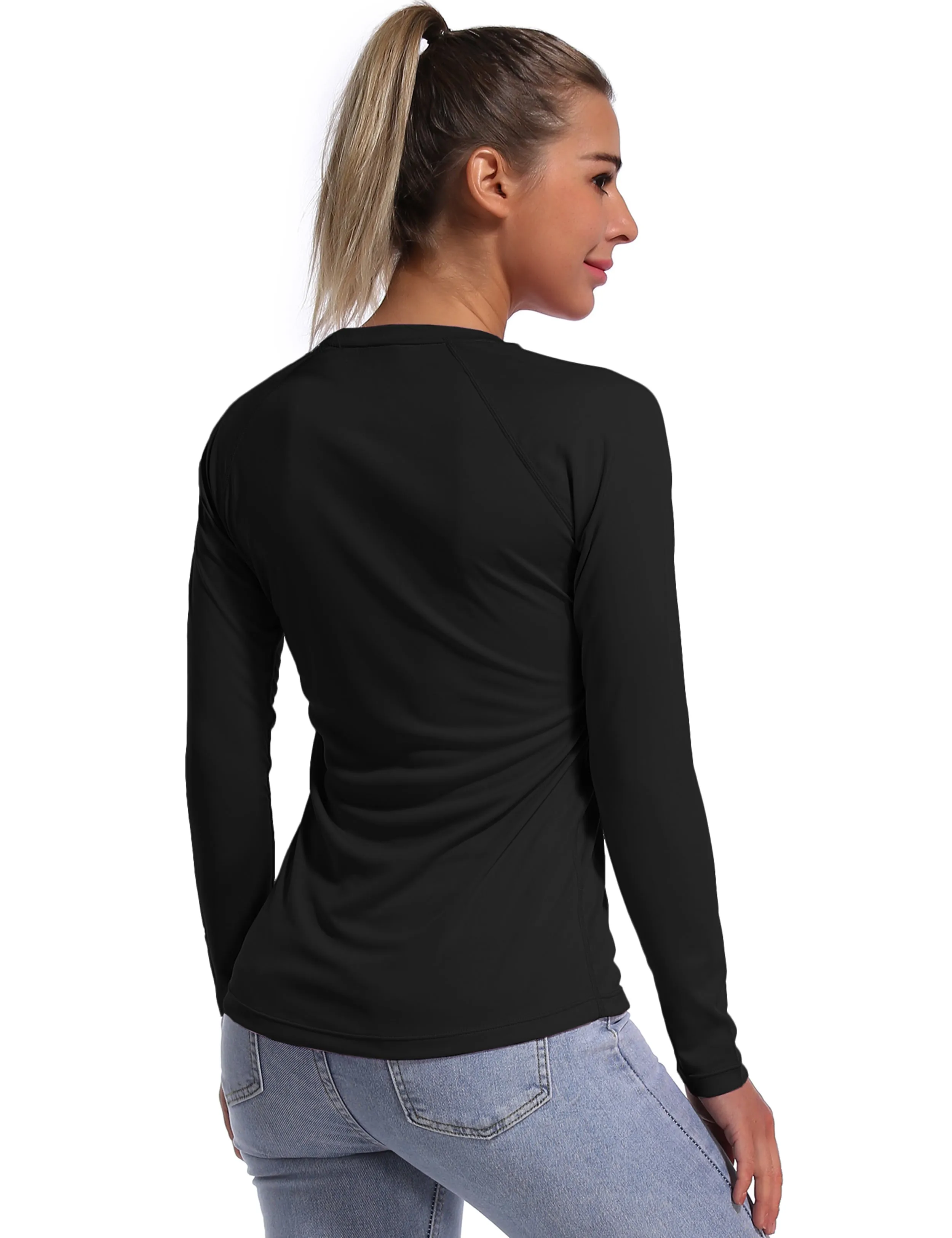 Long Sleeve Athletic Shirts black_Biking