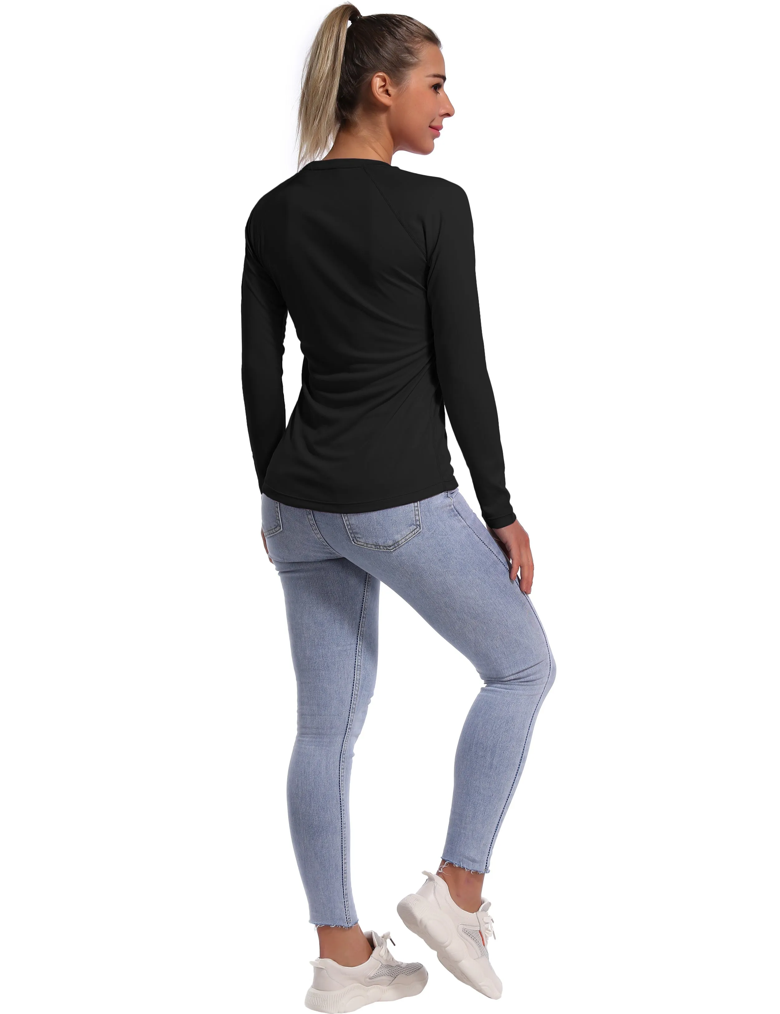 Long Sleeve Athletic Shirts black_Biking