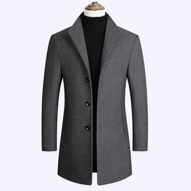 Luxurious Brand Men Wool Blends Coats