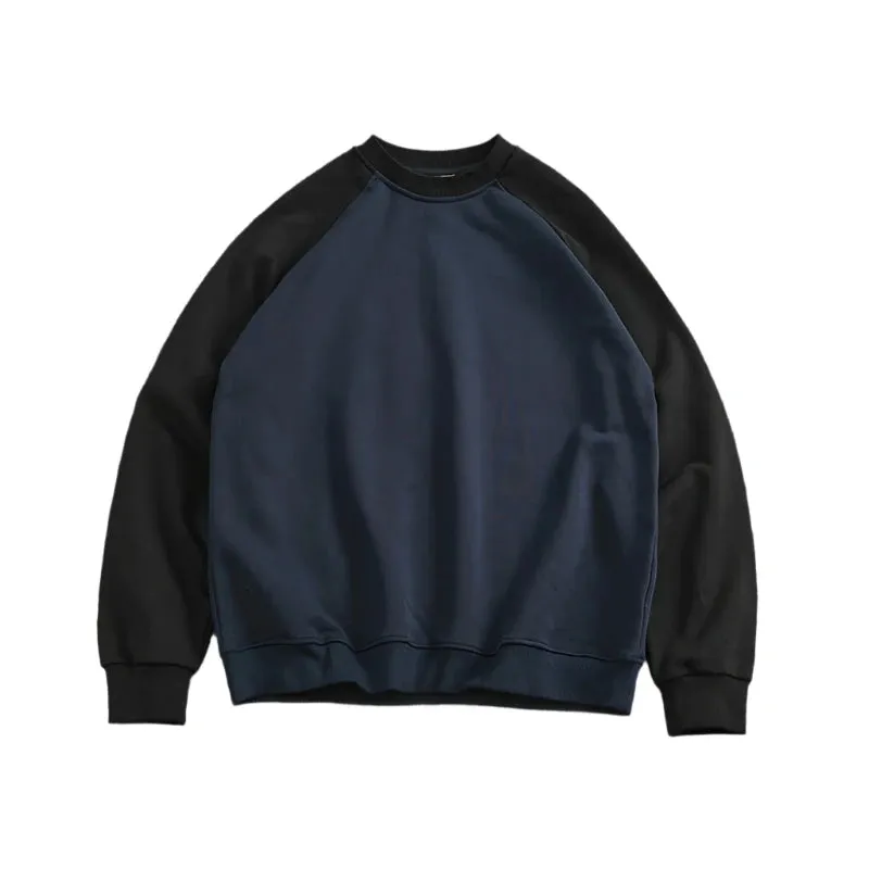 Men's Heavy Cotton Color-Block Winter Sweatshirt