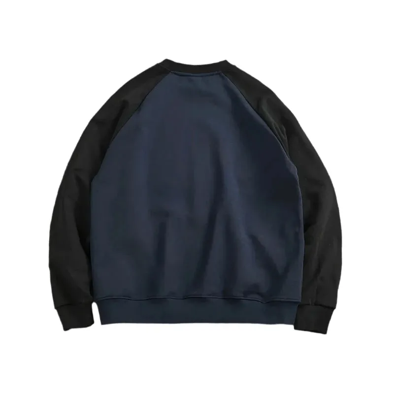 Men's Heavy Cotton Color-Block Winter Sweatshirt