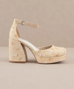 Minka Floral Platform Mary Janes